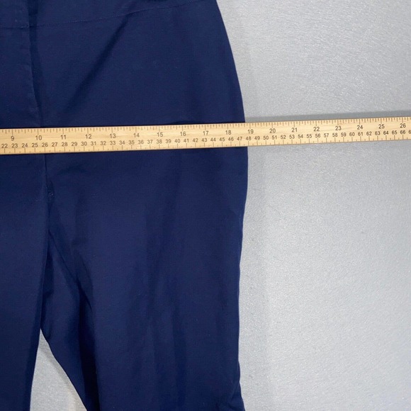 Chicos Pants Womens 0.5 Blue Dark Pockets High Waisted Flared Business Casual - Picture 6 of 14
